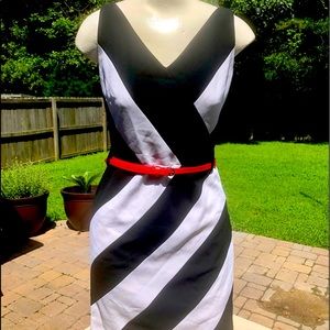 Black & White Midi Dress